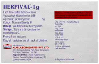 Herpival 1G Tablet 3